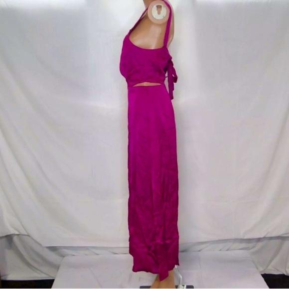 Anthropologie Size 2 Audry Cutout Maxi Dress Pink Purple NWT - Picture 4 of 8